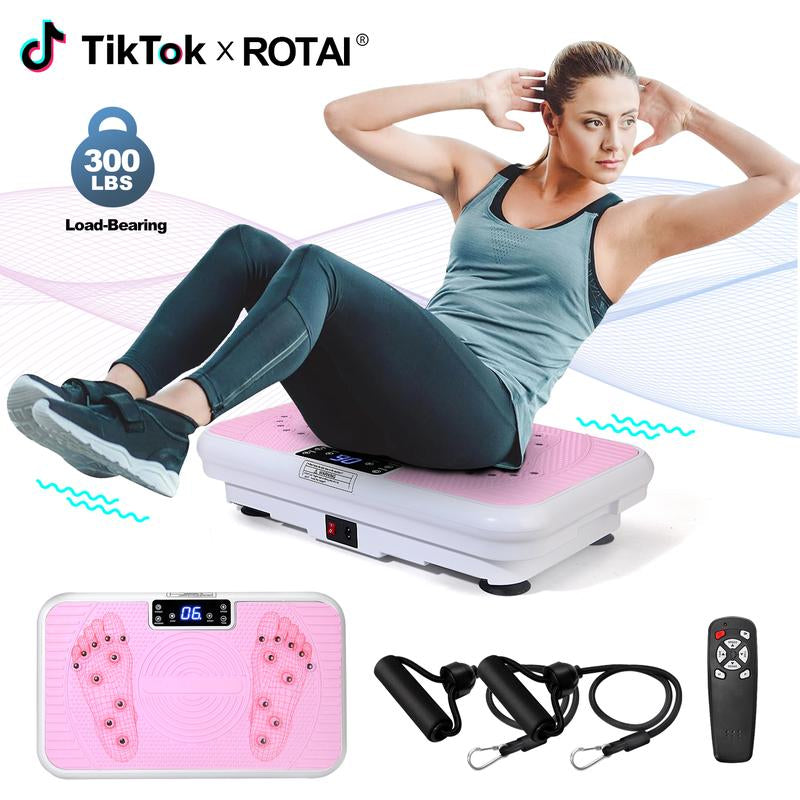 ROTAI Vibration Plate Fitness Platform for Men and Women, 300 Pound Capacity, 99 Adjustable Speeds, Home Fitness Vibration Plate