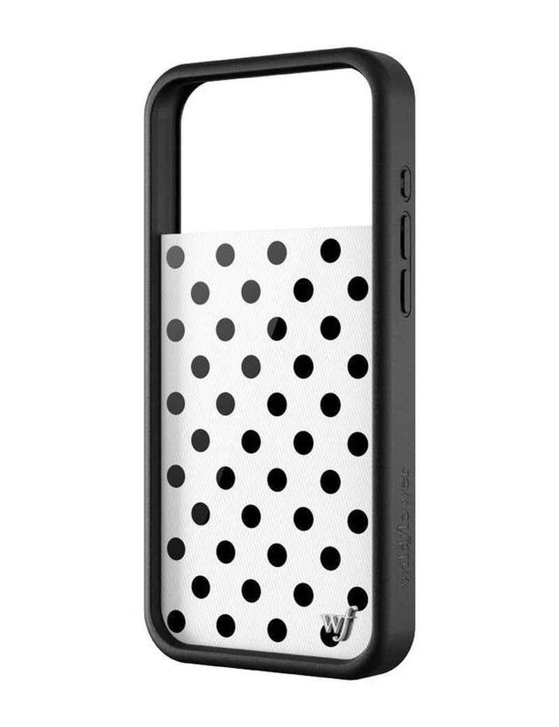 Polka Dot White and Black iPhone Case