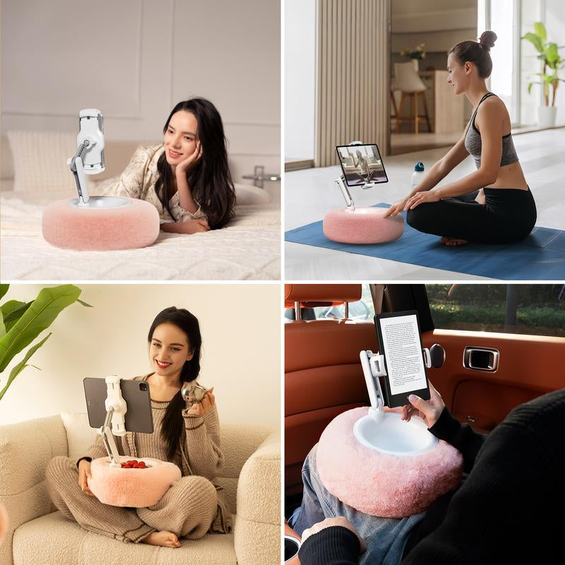Viozon Adjustable Tablet and Phone Stand with Soft Plush Pillow for 4.7"-13" Devices, Ideal for Bed Use, Compatible with iPad, iPhone, Samsung, Google, and Kindle