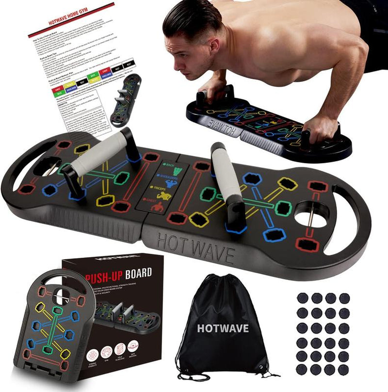 Push up Board Fitness 20 in 1 Portable Foldable Push-Up Bar for Home Gym, Suitable for Men and Women, Targets Chest, Shoulders, Abs, Biceps & Back