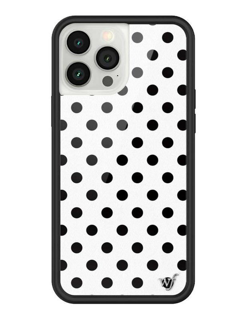 Polka Dot White and Black iPhone Case