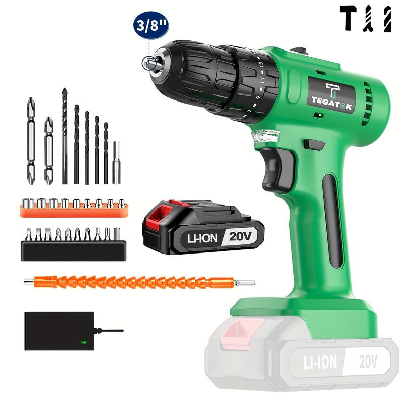 Most Repurchased 20V Lithium Electric Tool Hand Drill Electric Hand Drill Rechargeable Tool Lithium Battery Multi-Functional Impact Pistol Drill Electric Screwdriver Electric Power