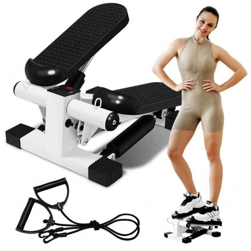 Stair Stepper for Exercise, Mini Steppers with Resistance Band, Hydraulic Fitness Stepper Exercise Home Workout Equipment for Full Body Workout for Gifts