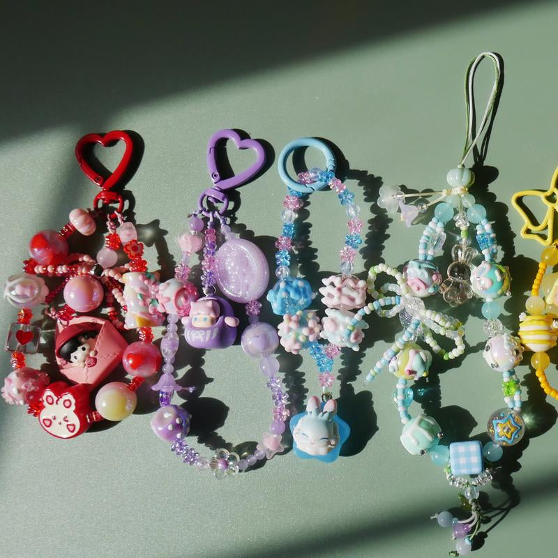 Handcrafted Phone and Bag Charms - Assorted Colors and Styles