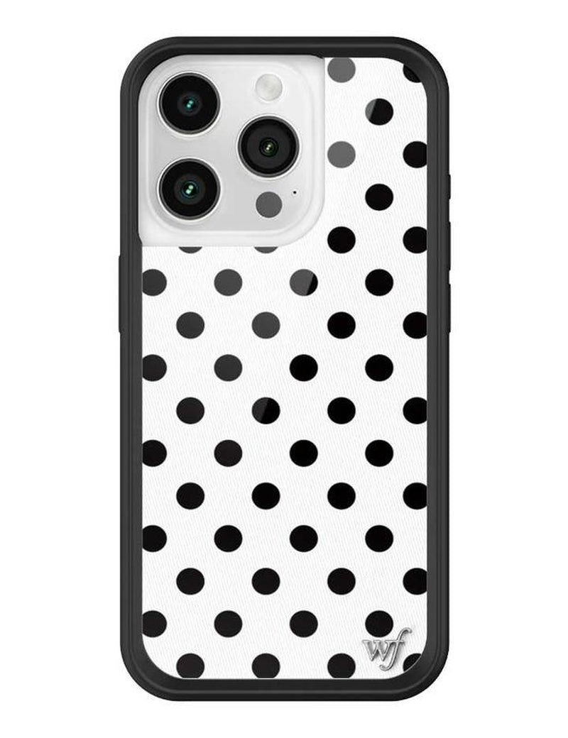 Polka Dot White and Black iPhone Case
