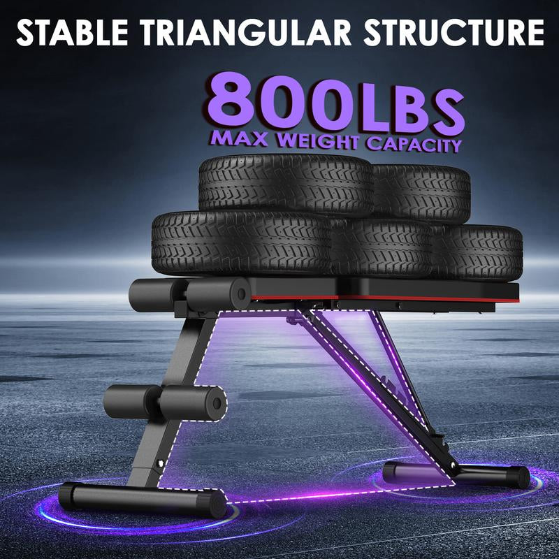 YAGUD Weight Bench Press, Strength Training Adjustable Workout Benches for Full Body, Gym Benches for Incline Decline Exercise