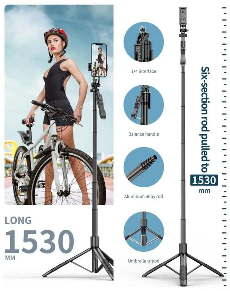 Gimbal Auto Face Tracking Combo Pack with Extendable Selfie Stick Tripod, Remote Control, and Dual LED Lights - 360° Rotatable Phone Stabilizer and Accessories for Smartphones