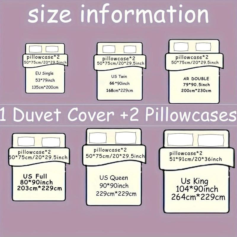 Solid Color Duvet Cover Set, 3 Counts/Set Including 1 Duvet Cover & 2 Pillowcase without Filler, Room Accessories Soft Comfortable Bedding Set for Home Bedroom Hotel, Washable Covers