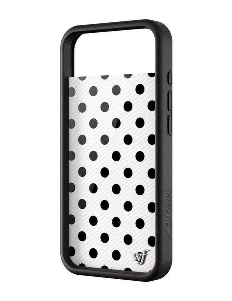 Polka Dot White and Black iPhone Case