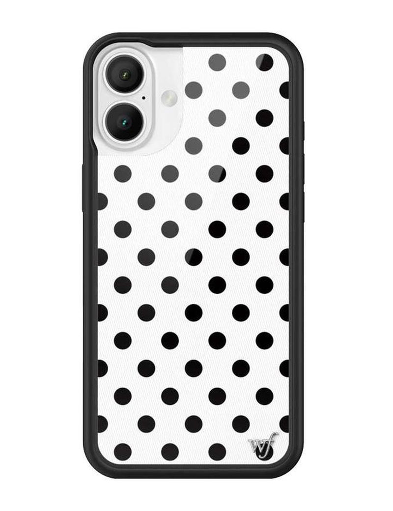 Polka Dot White and Black iPhone Case