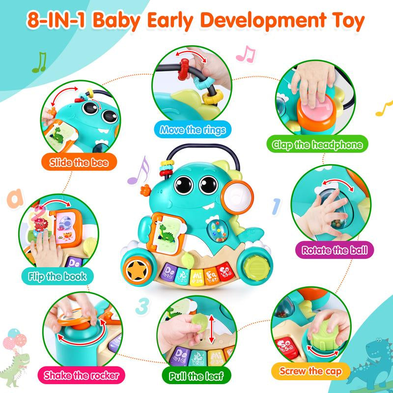 Moosia Baby Toys 6-12 Months Dinosaur Piano Music Light up Toys for 1 Year Old Boys Girls Infant Toys for 7 8 9 10 12 18 Months Interactive Piano Keyboard Toys Baby Christmas 1St Birthday Gifts