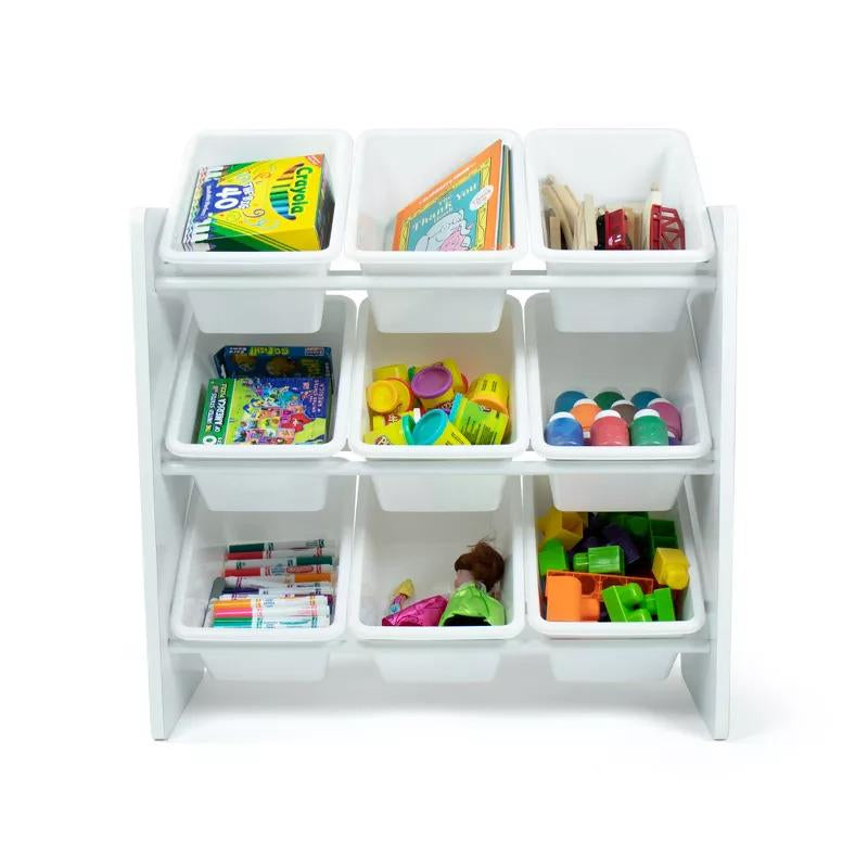 White Children'S Toy Storage Box with 9 Storage Bins, Suitable for Toddlers, Large Toy Storage Box, Perfect for Children'S Rooms, Playrooms, and Nurseries - Modern Children'S Toy Storage Box Jewelry Organizer Makeup Organizer Jewelry Box Storage