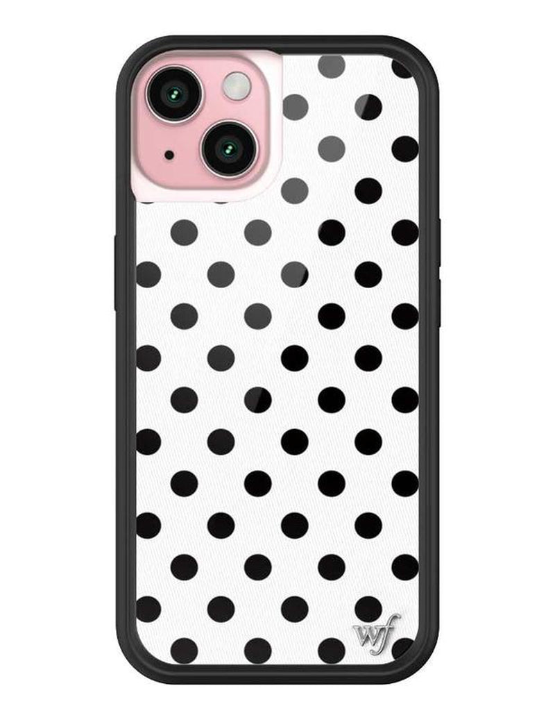 Polka Dot White and Black iPhone Case