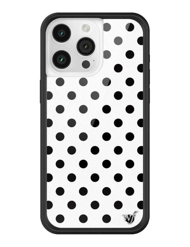 Polka Dot White and Black iPhone Case
