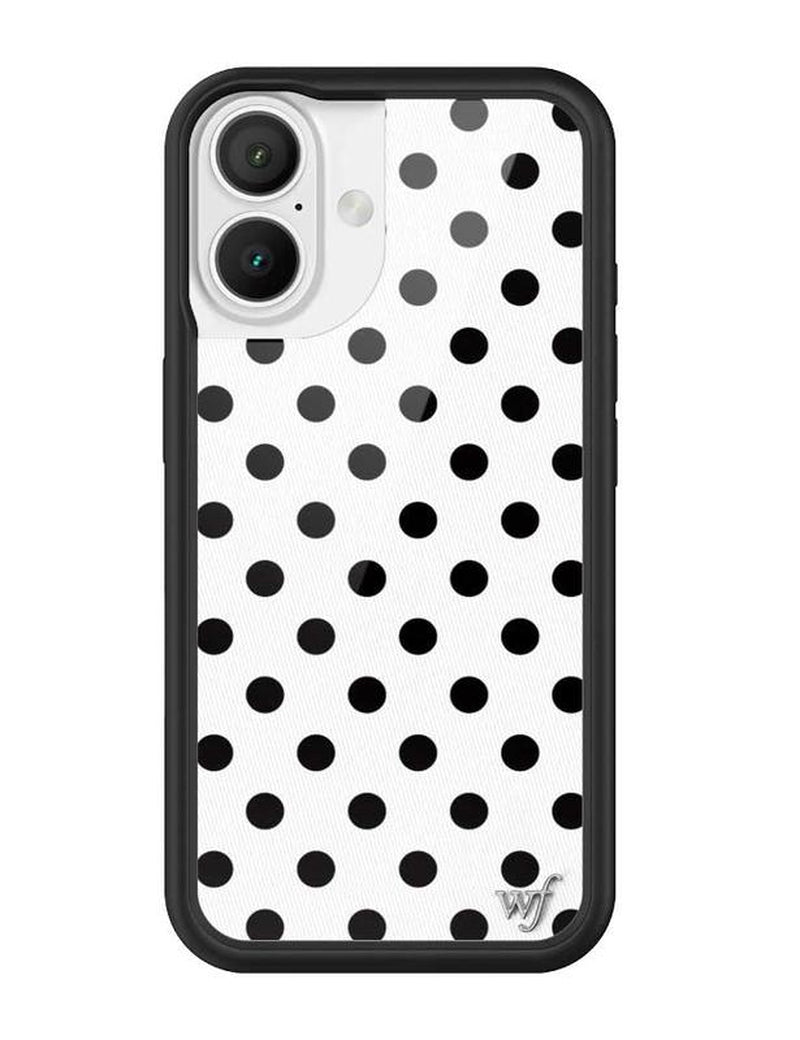 Polka Dot White and Black iPhone Case