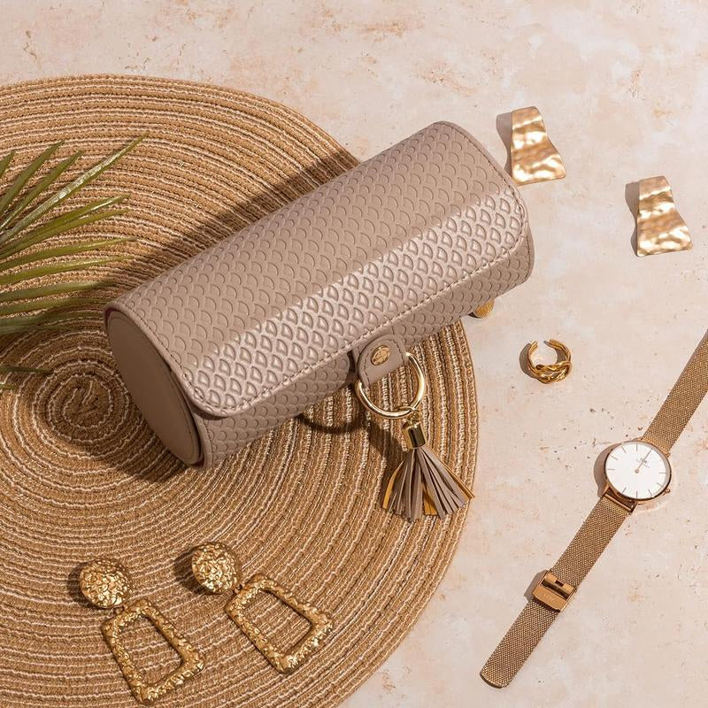 Viaggio Small Jewelry Case Box, Travel Essential Accessories for Women, Gifts for Travelers Couples Mom Friends, Bridesmaid Organiser Wedding