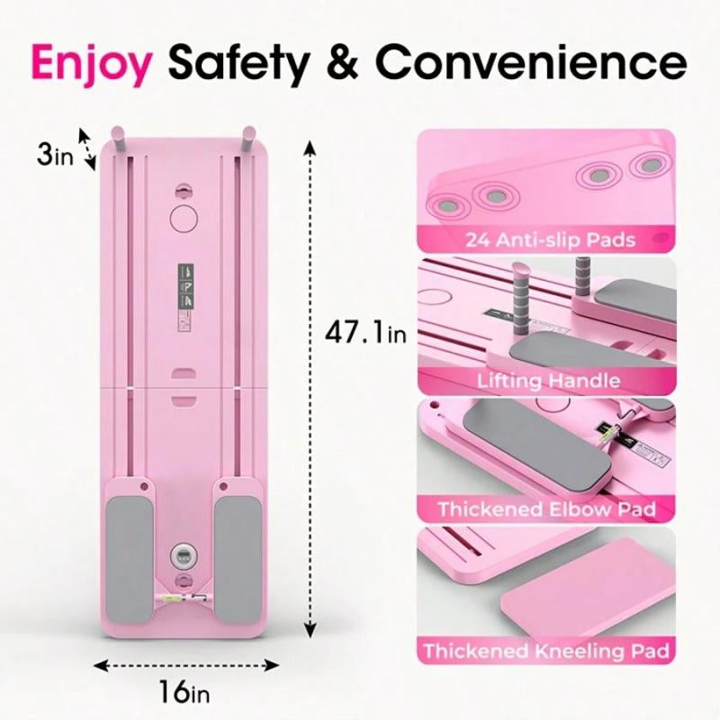 300 LBS Weight Capacity Multifunctional Fitness Board with Automatic Rebound, Core Training Ab Roller, Foldable Workout Machines - Full Body Workout Equipment, Home Pilates