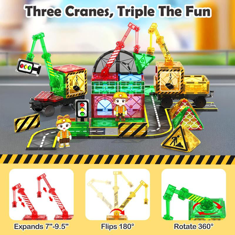 Magnetic Tiles 100PCS – City Roads Educational Building Toys Creative Learning Gift