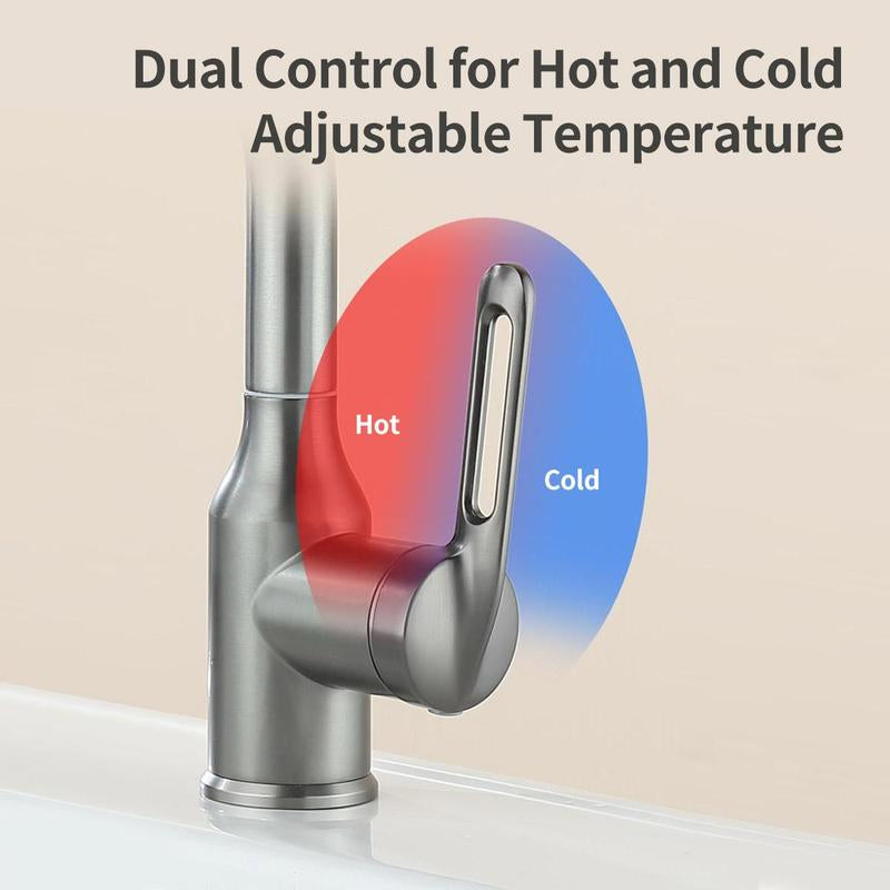 4 Modes Splash Proof Rotatable Faucet, Stainless Steel Durable Rotatable Bathroom Faucet, Bathroom Sink Faucet, Home Bathroom Accessories