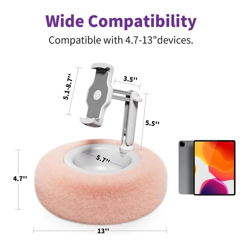 Kindle Pillow Stand Holder with Integrated Snack Bowl for Comfortable Reading in Bed, Versatile Tablet and Phone Support for Devices 4.7"-13