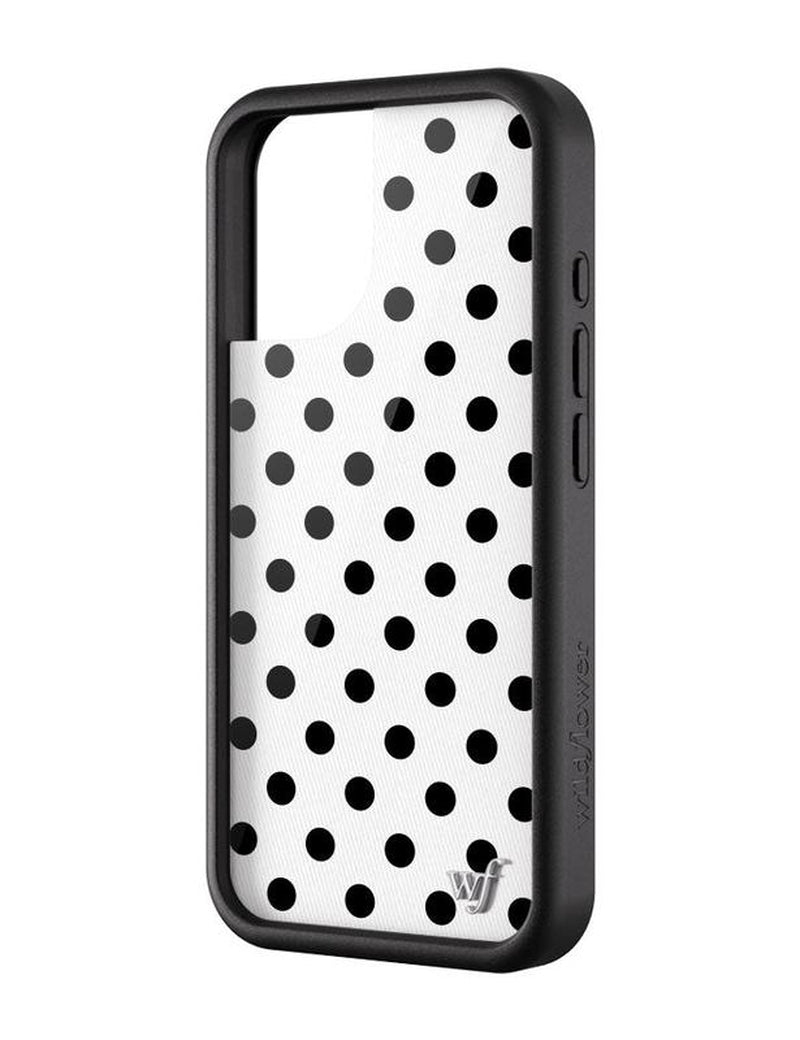 Polka Dot White and Black iPhone Case