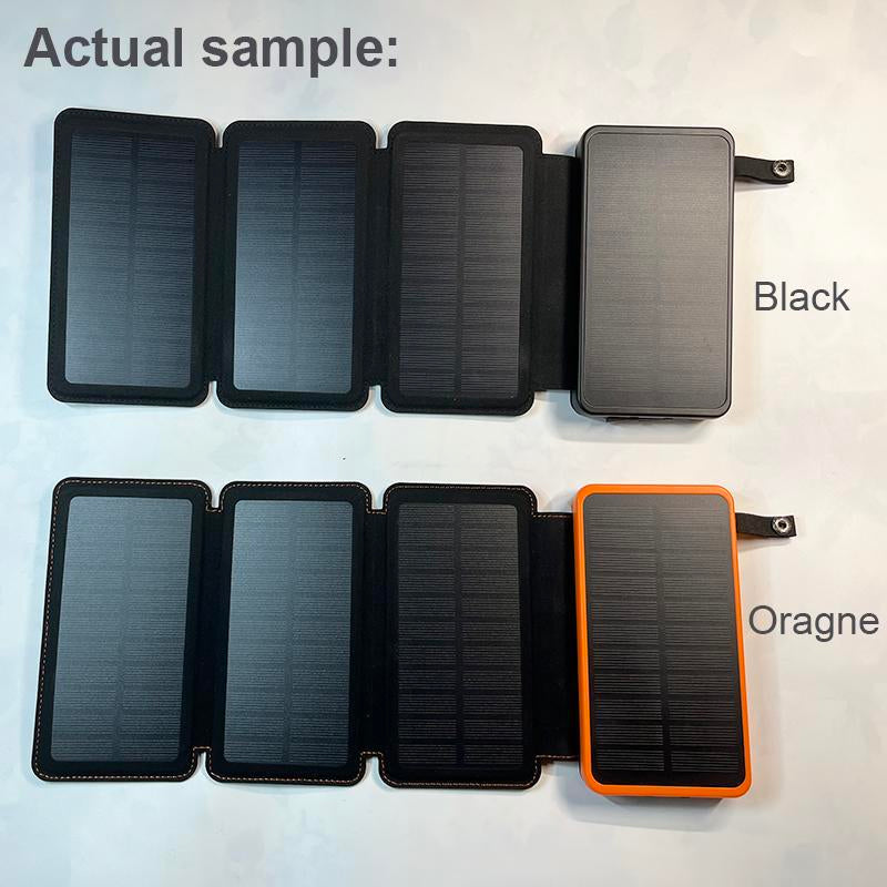 High-Capacity 20,000mAh Solar Power Bank with Foldable Solar Panels for Smartphones and Tablets