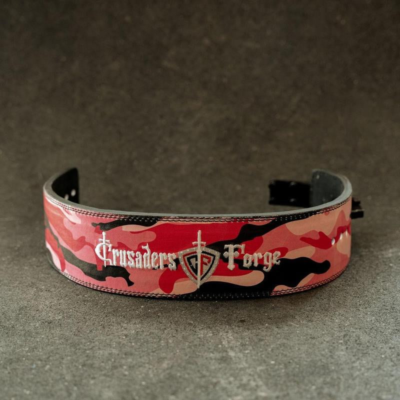 Camouflage Power Lifting Belt Lever Buckle Genuine Leather 10MM Gym Training Exercise Belt. Powerlifting, Bodybuilding, Crossfit, Working Out.