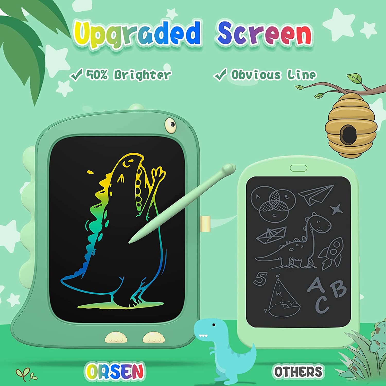 Tablet De Escritura Pantalla LCD Para Niños Con Función Dibujo Ligero Portátil