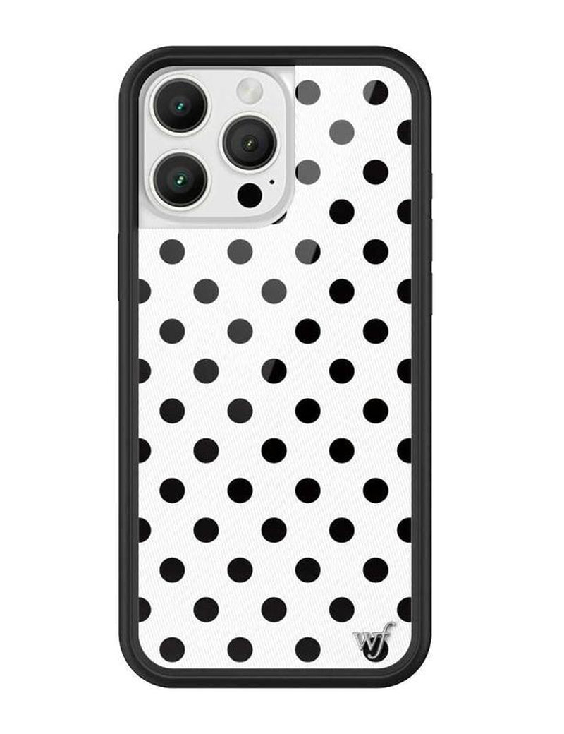 Polka Dot White and Black iPhone Case