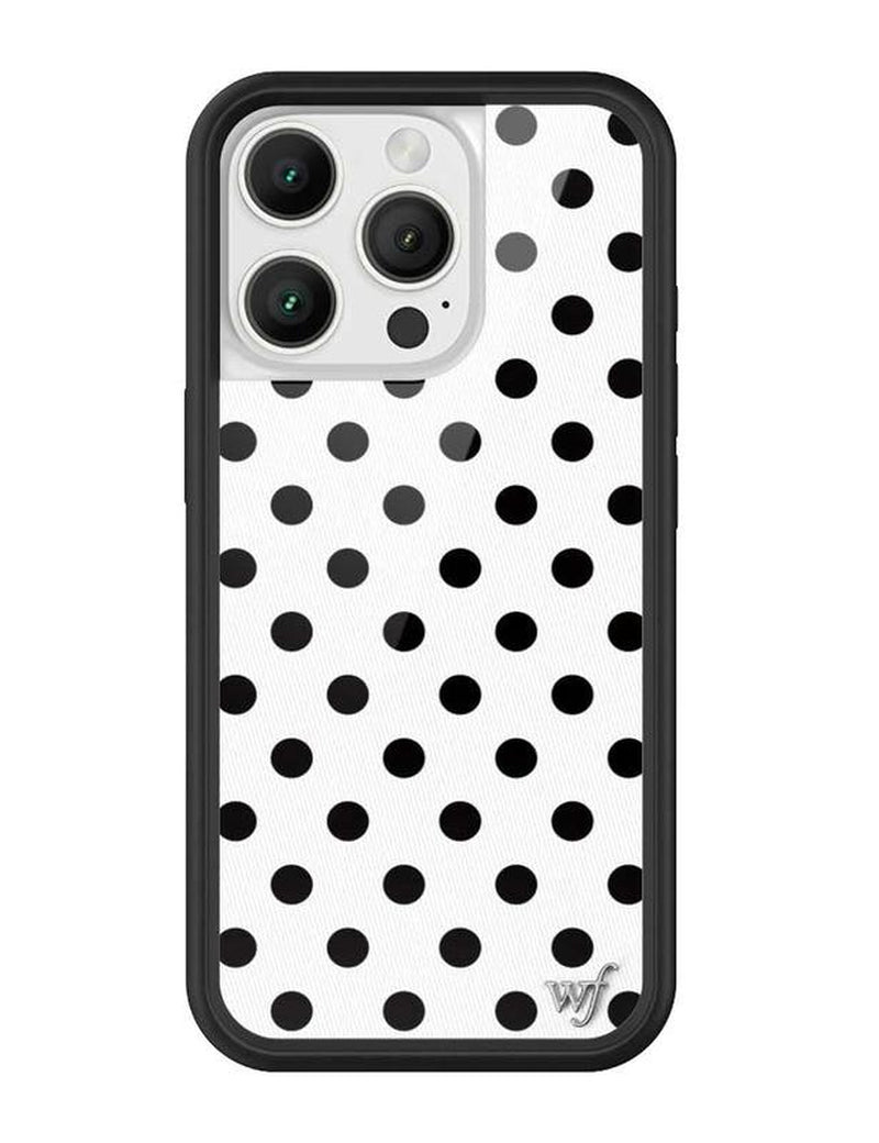 Polka Dot White and Black iPhone Case